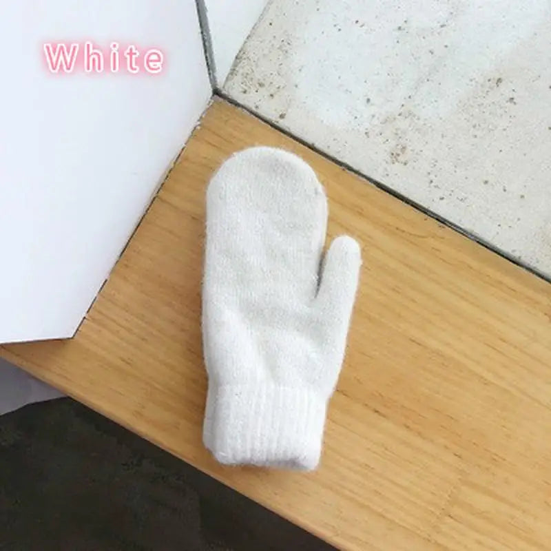 1 Pair Double-layer Rabbit Hair Gloves Female Winter Korean Version of Solid Color All Fingers Winter Women Gloves Girls Mittens