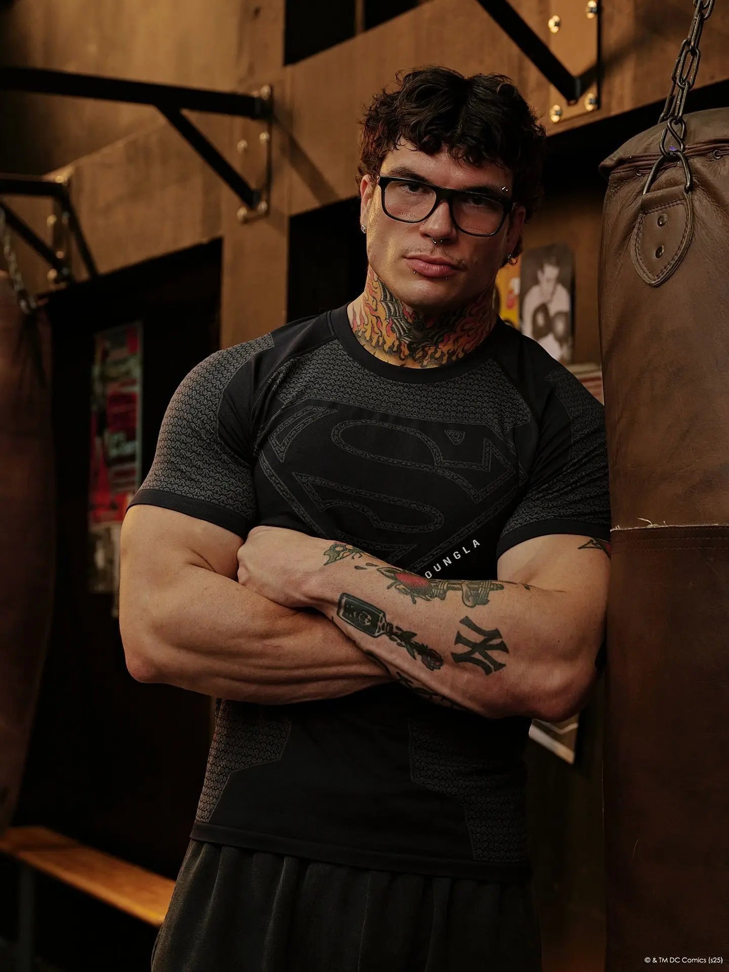 Summer new Men's Tight T-shirt Jogger YA Sports Fitness Ice sensation Tight-fitting Running Training Speed Dry Short sleeves