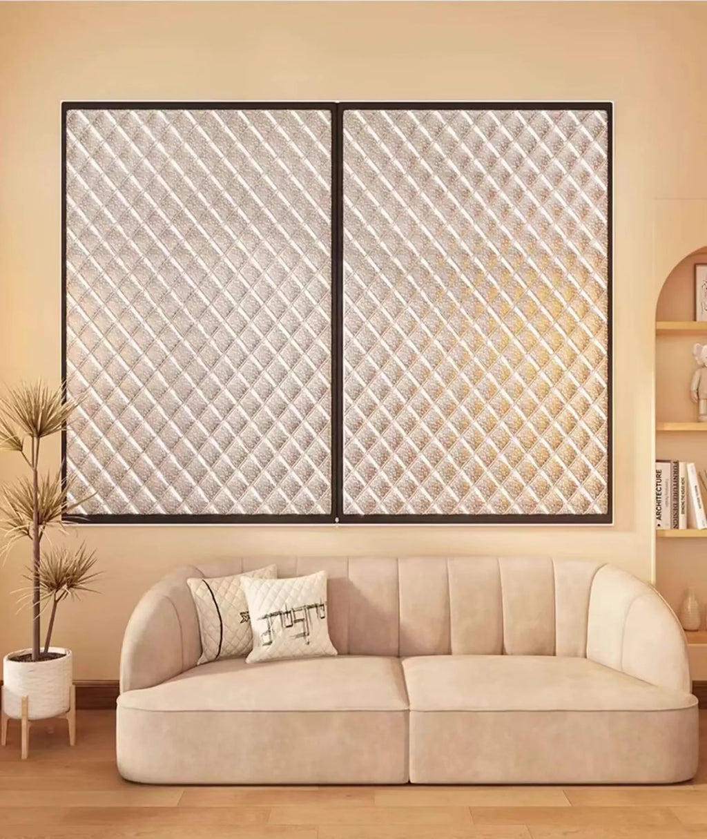 Zipper, warm winter curtains, heat-insulating and windproof sealed windows, sound insulation, light shielding, screen windows